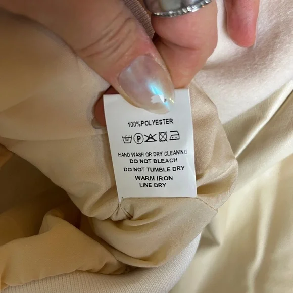 AKIRA Art School Varsity Jacket S Cream White Dropout Class Patches Indie Punk - Picture 12 of 14